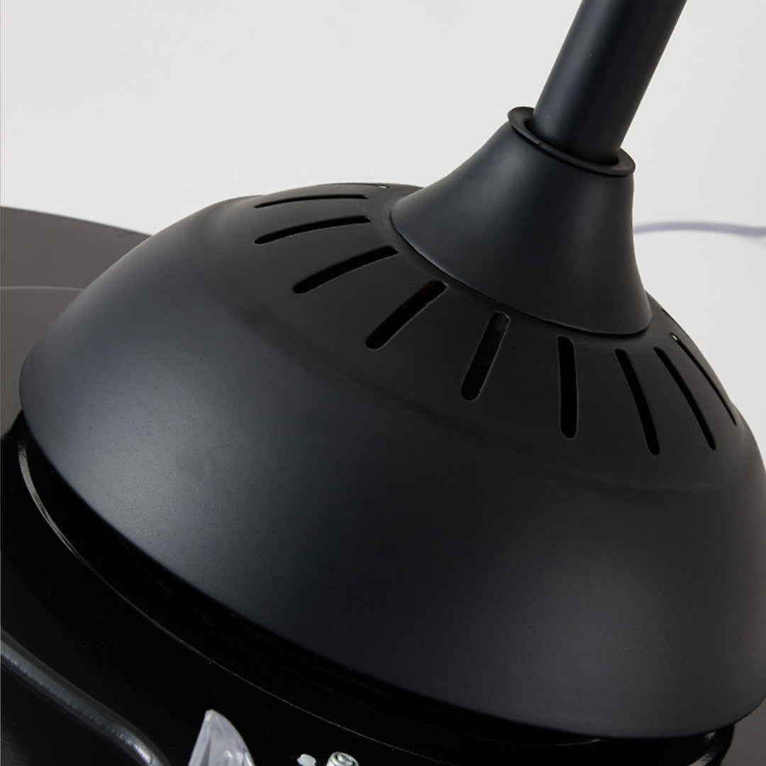 Modern Black Ceiling Fan with Light Luxury Multi-head Iron Body Light
