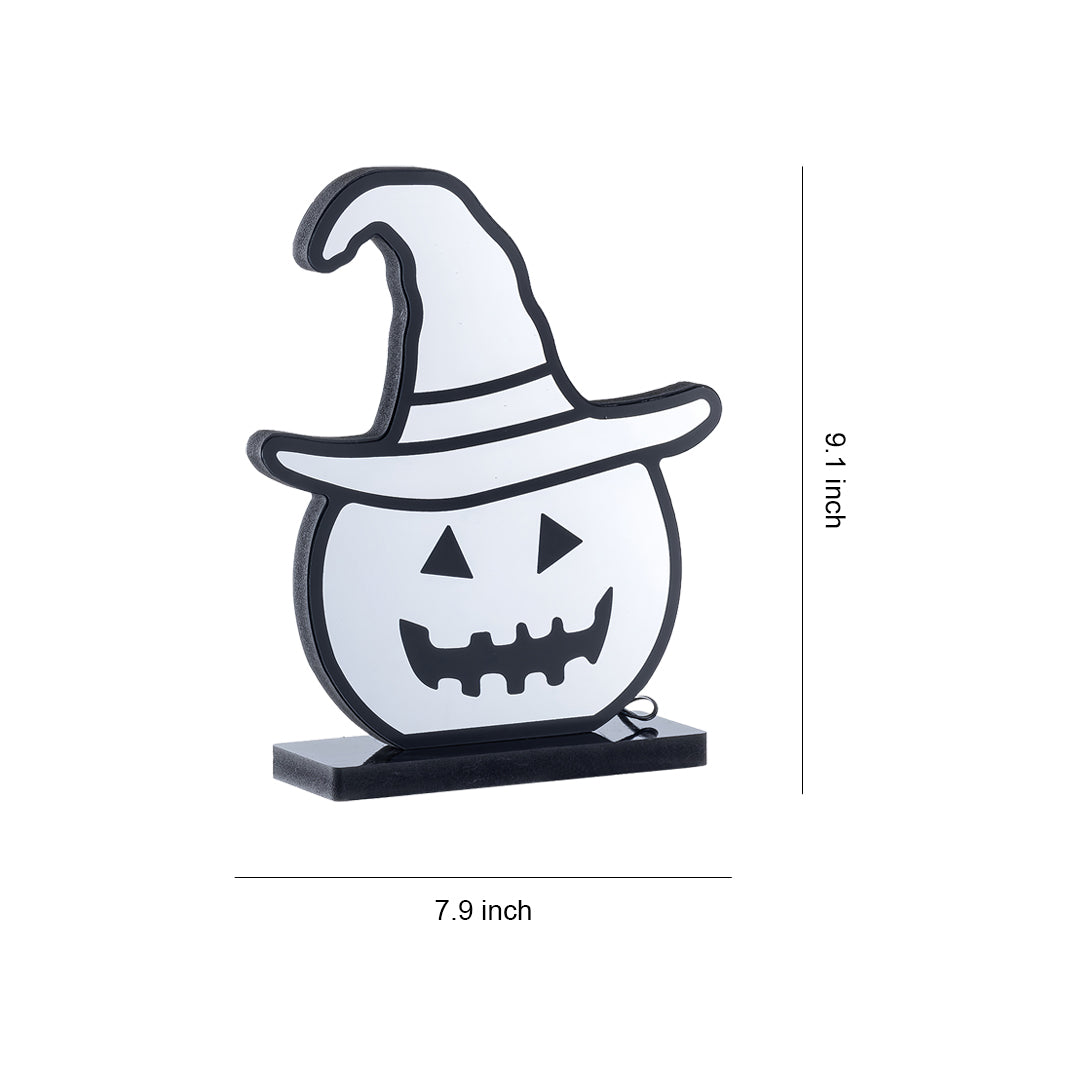 Halloween Pumpkin Lights with Witch Hat LED Acrylic Lamp