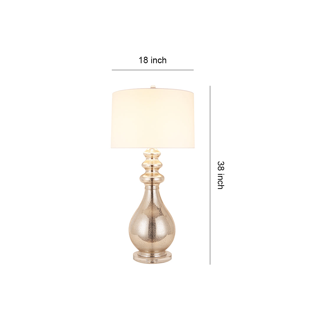Modern Silver Table Lamp Polished Finish Unique Lamp