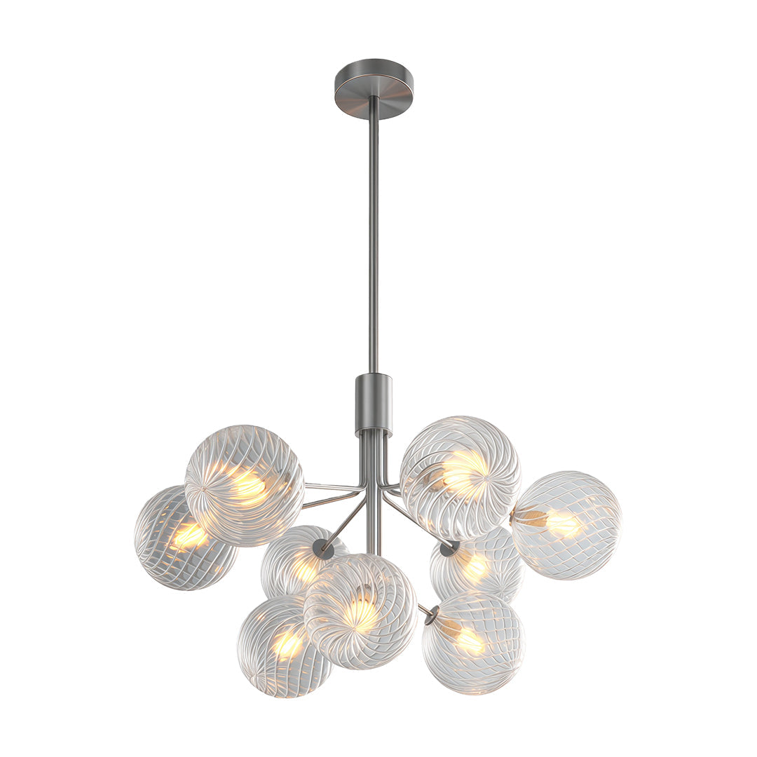 Luxury Modern Chandeliers Solid Copper Glass Ceiling Light