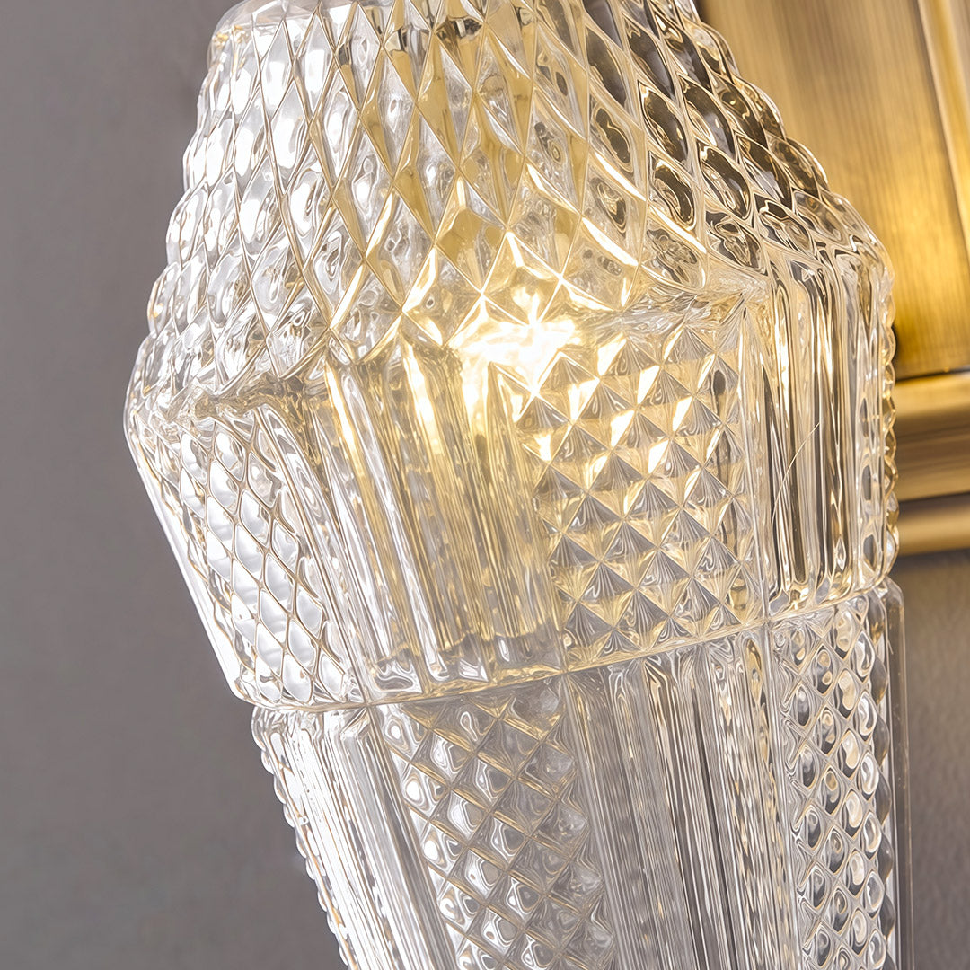LED Wall Sconce Lights French Retro Style Brass Lamp