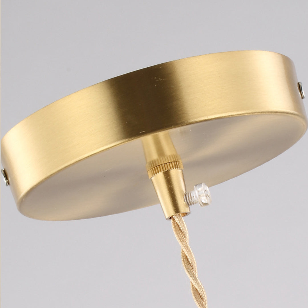 Diamond-shaped Pendant Light Vintage Brass Ceiling Light