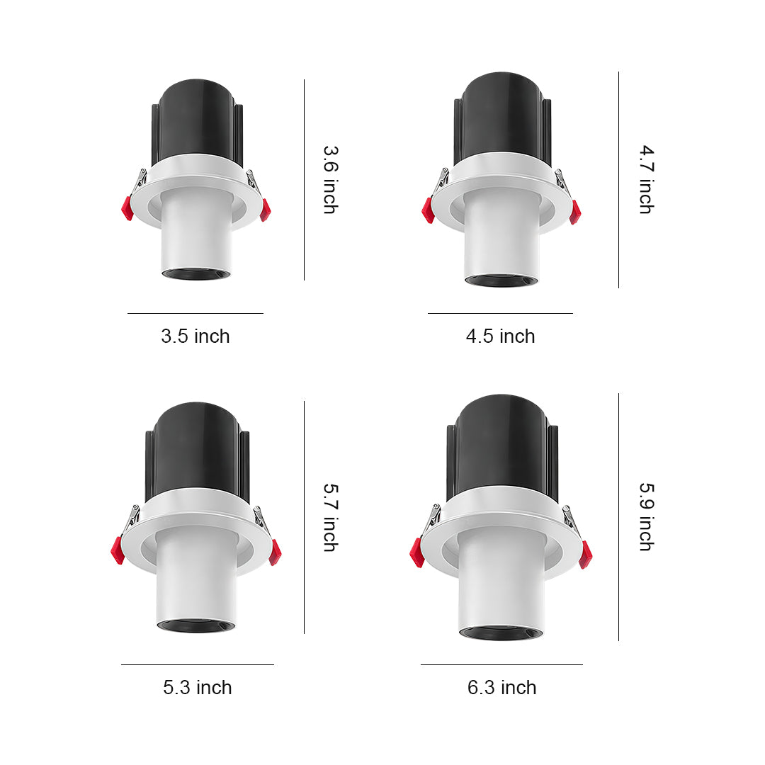 LED Ceiling Downlights White Recessed Deep Anti-Glare Light