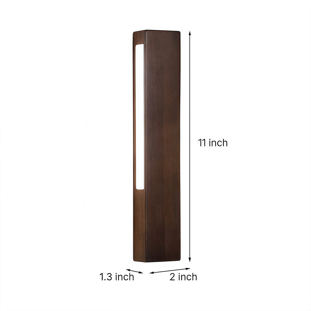 Japanese Wall Light for Bedside Aluminum Wood LED Lamp