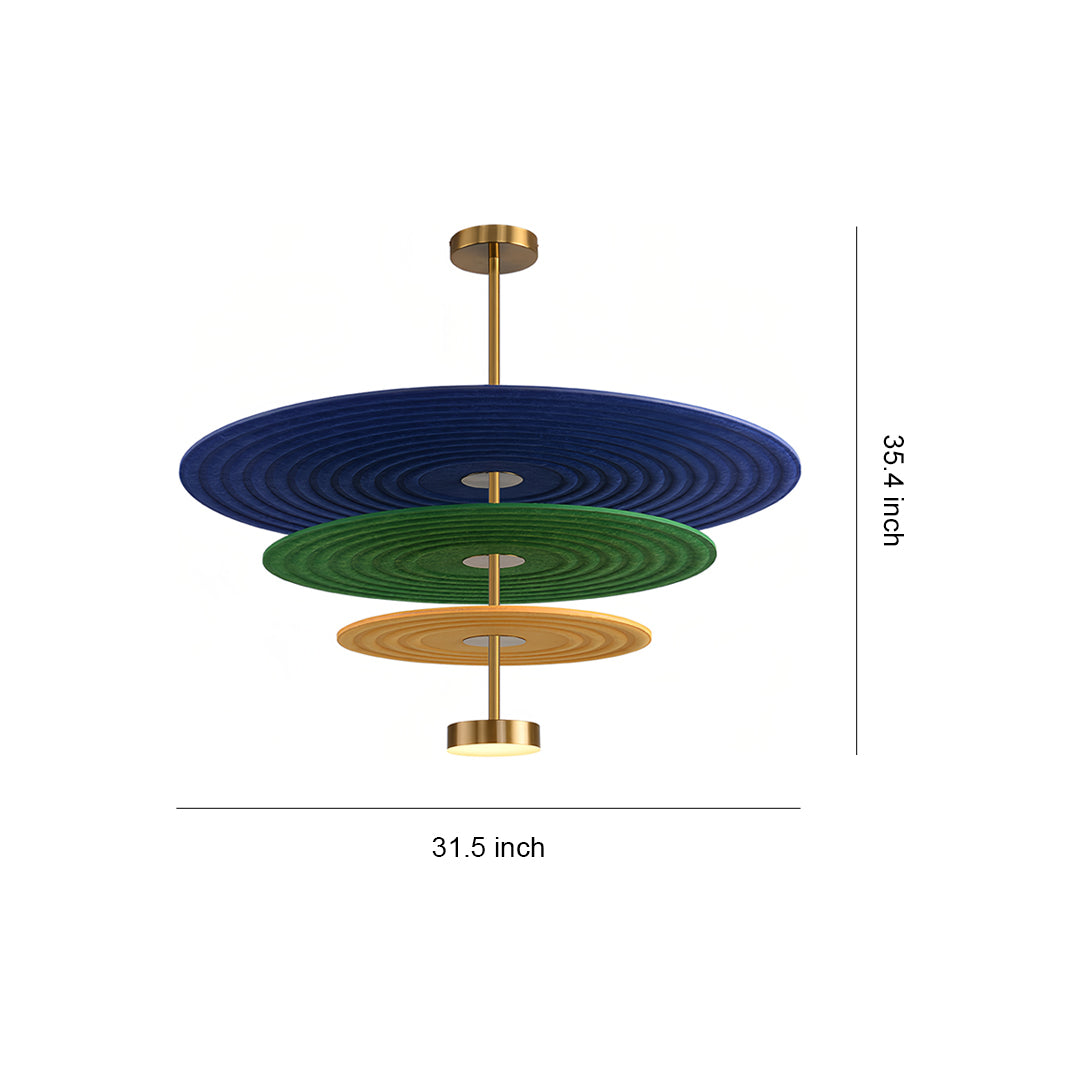 3 Tier Chandelier Acoustic Felt Sound-Absorbing Felt Ceiling Lights