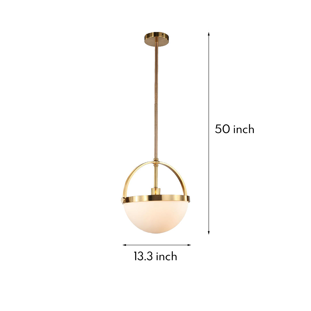 Gold and White Pendant Light with a Minimalist Stylish Ceiling Light