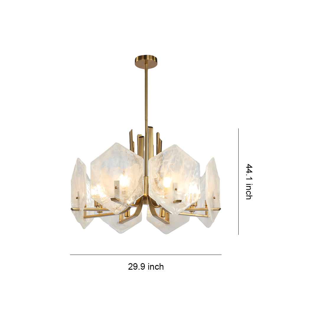 Gold Geometric Chandelier Vintage Artistic Stunning Ceiling Light