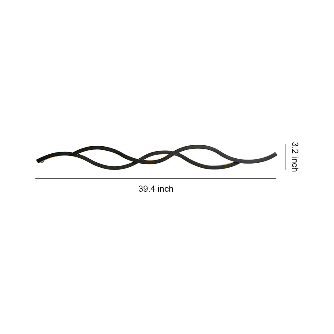 Bedside Wall Light Modern with a Unique Wavy Finish Sleek Lamp
