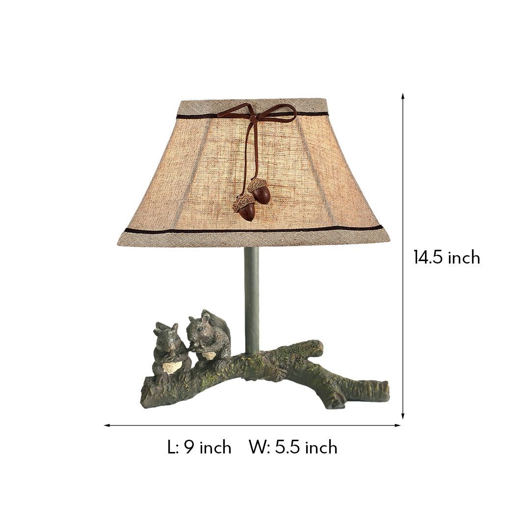 Squirrel Table Lamp French Style Resin Decorative Atmosphere Light