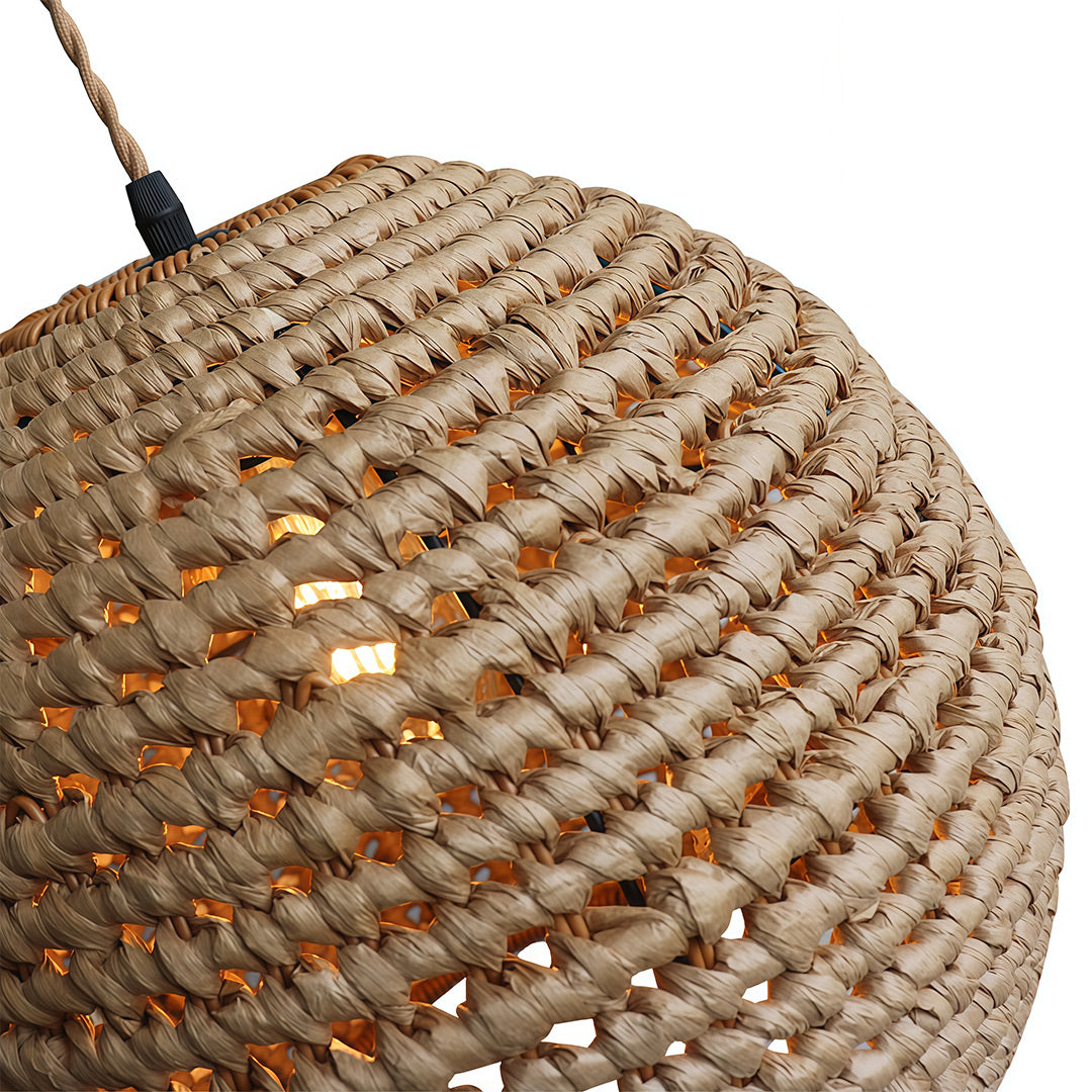 Japanese Paper Pendant Lights Raffia Zen Ceiling Light