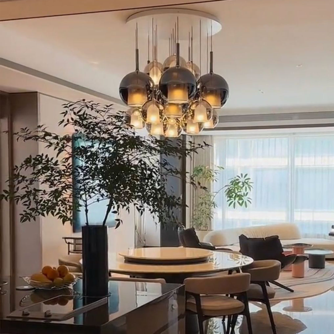 Glass Ball Pendant Light Nordic LED Glass Art Island Light