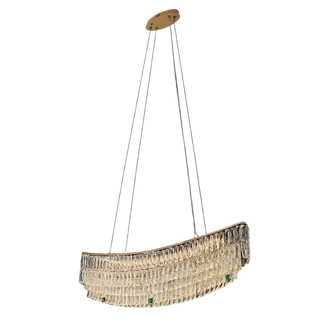 Crystal Pendant Chandelier Luxury Carbon Steel Ceiling Light