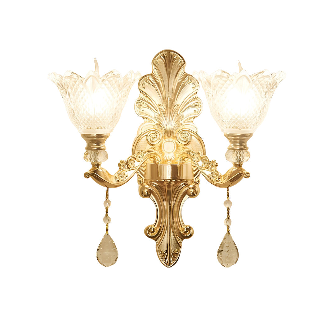 Double Lamp Wall Lights Crystal Glass European Light