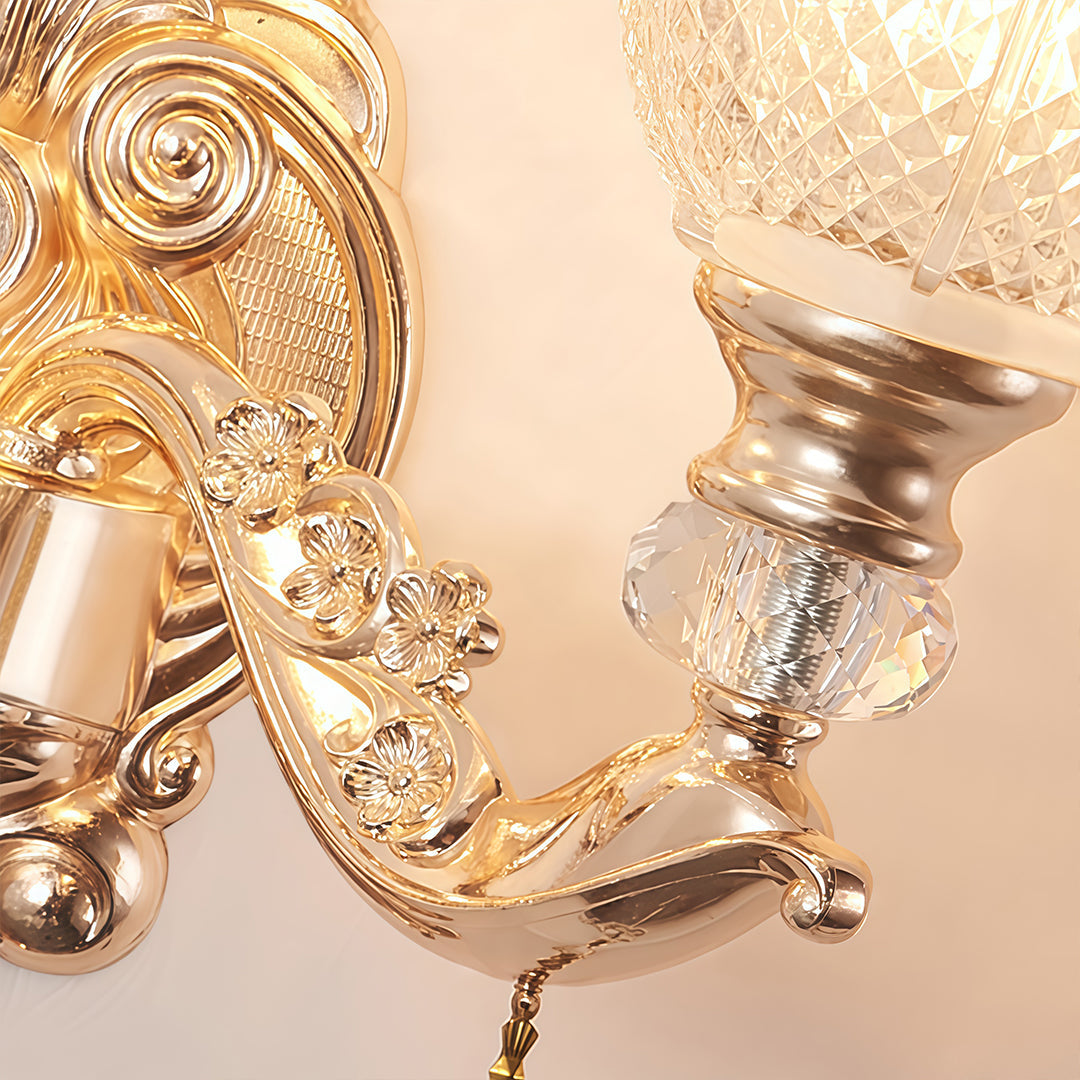 Double Lamp Wall Lights Crystal Glass European Light