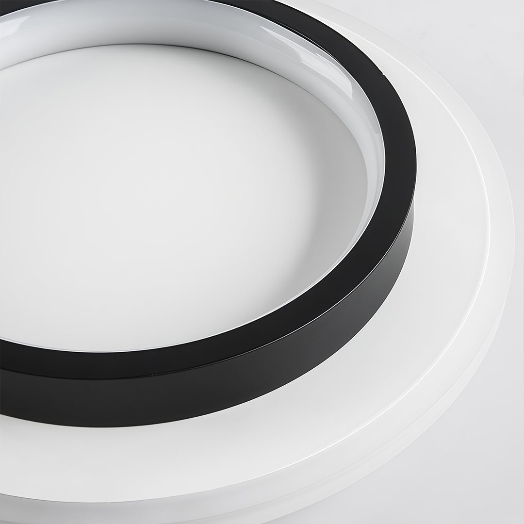 Double Ring Flush Mount Modern 2-Light Round LED Light