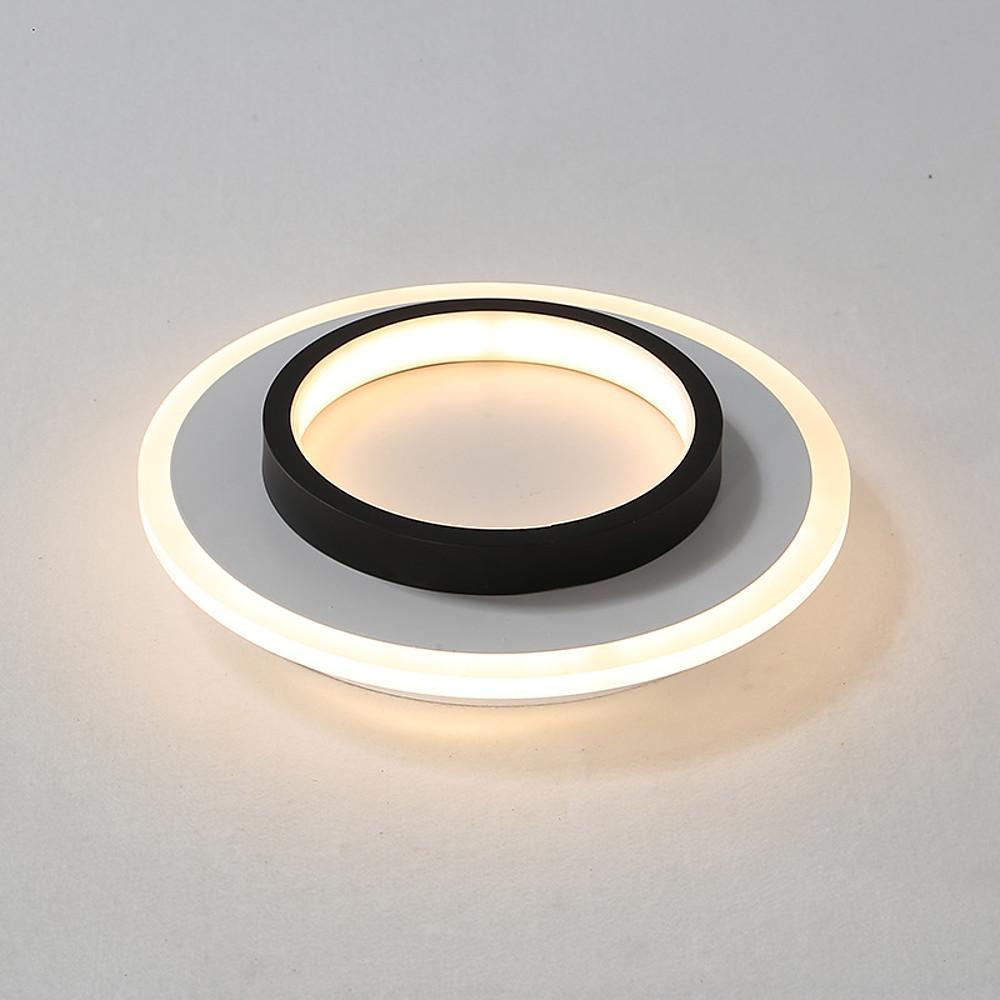 Double Ring Flush Mount Modern 2-Light Round LED Light