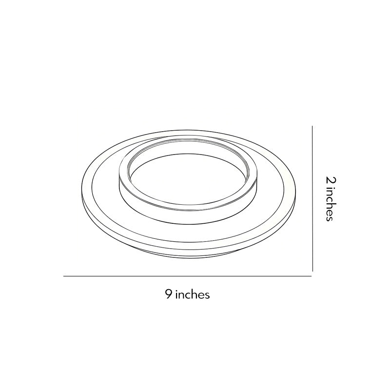 Double Ring Flush Mount Modern 2-Light Round LED Light