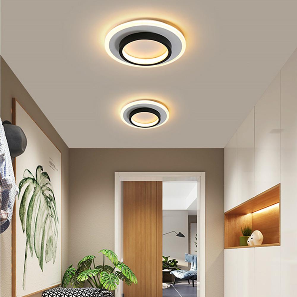 Double Ring Flush Mount Modern 2-Light Round LED Light