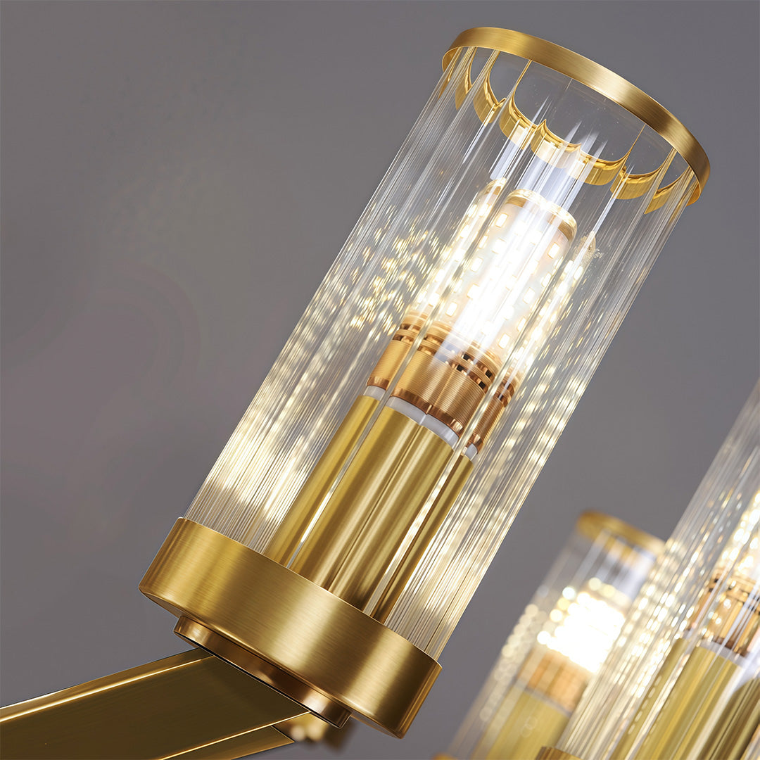 Double Sconce Wall Light Nordic Glass Pure Copper Lamp