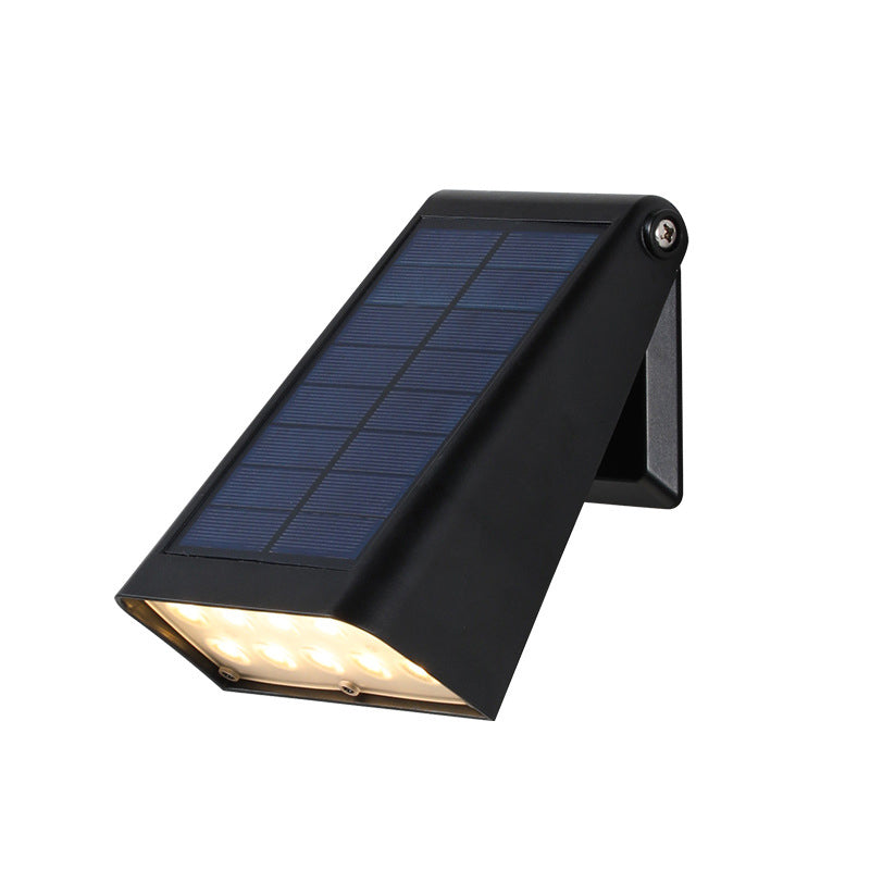 Down Light Wall Sconce Modern LED Waterproof Black Solar Light