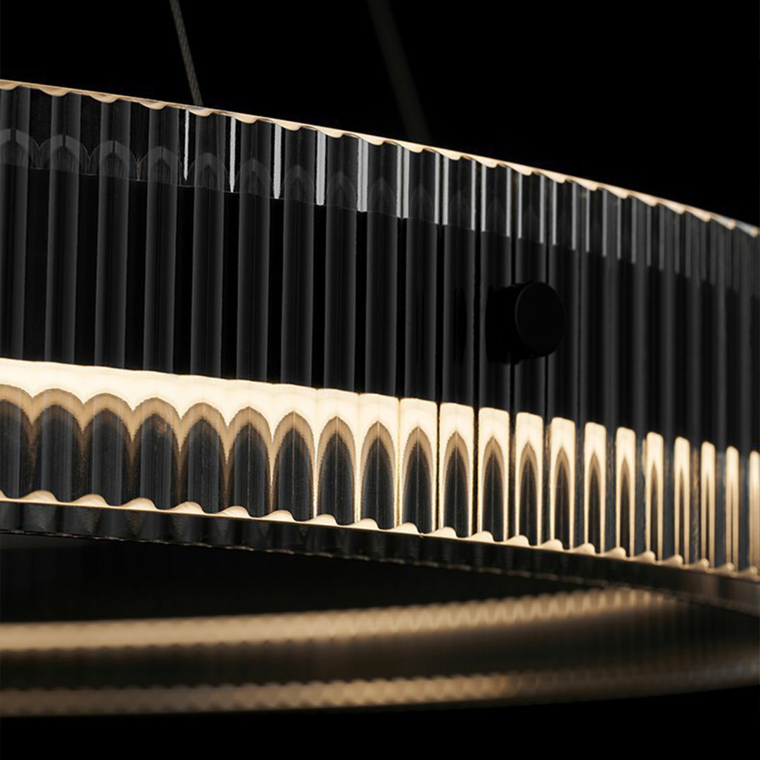Black Round Chandeliers Italian Minimalist Glass Light