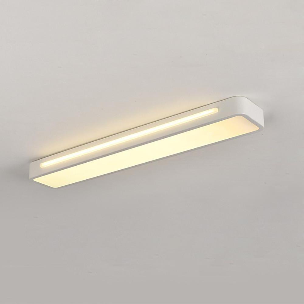 Black/White Rectangular LED Flush Mount Ceiling Lighting
