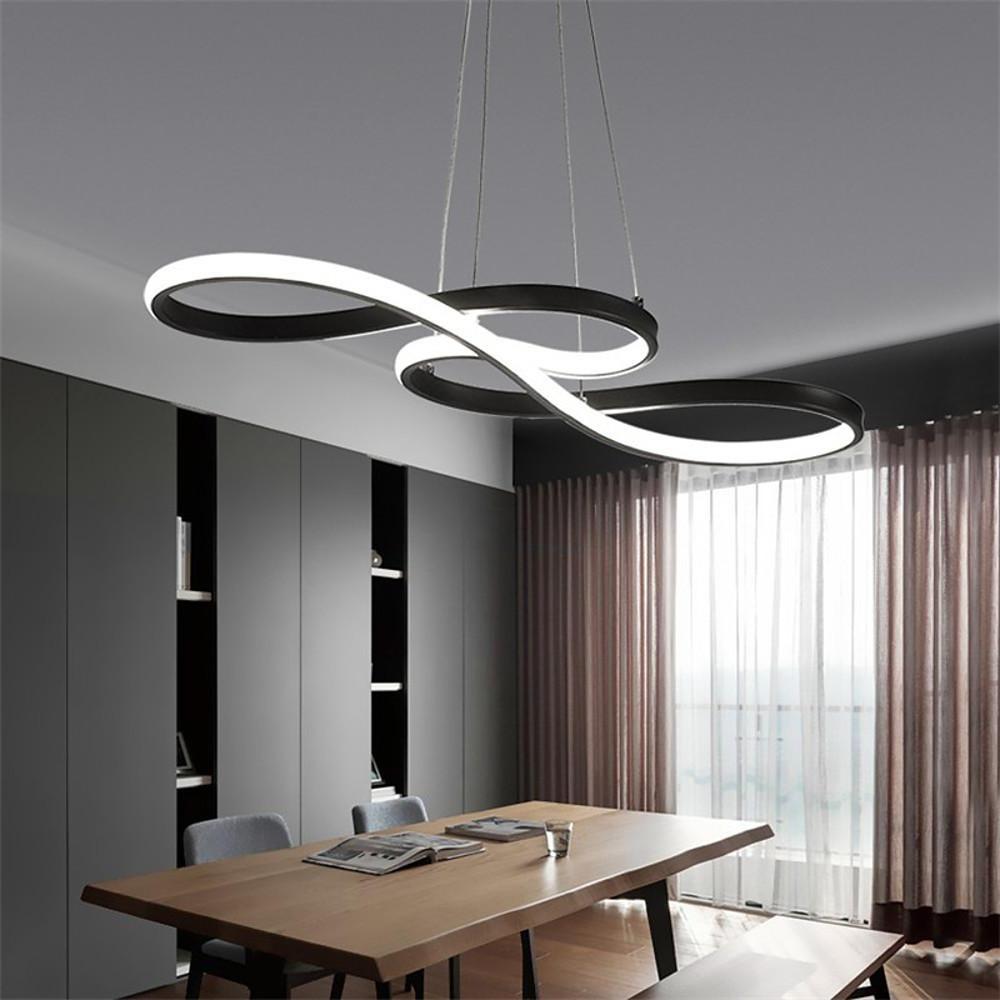 Geometric Design Semi Flush Chandeliers Metal Silica Gel Ceiling Lights