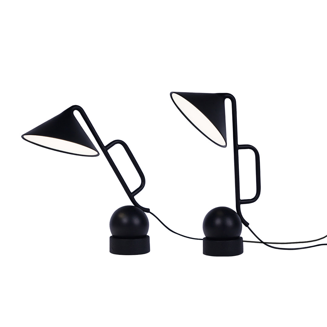 Black Metal Desk Lamp Creative LED Industrial Style Black Study Lamp