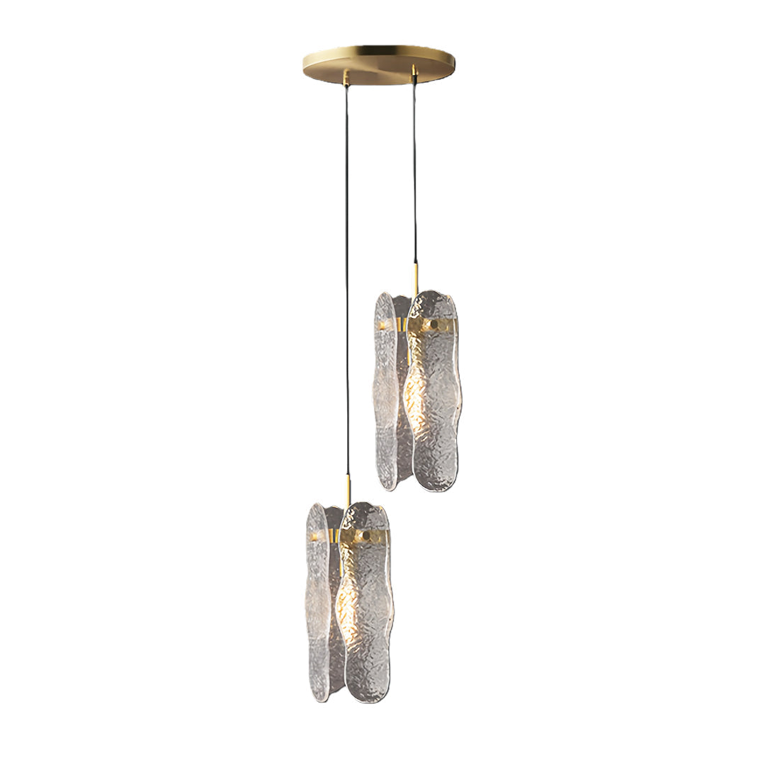 Brass Glass Pendant Light Luxury Adjustable Art Ceiling Lights