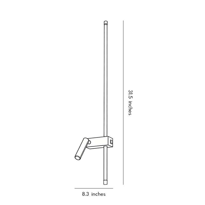 Dual Light Wall Sconce LED Linear Light with Adjustable Spotlight