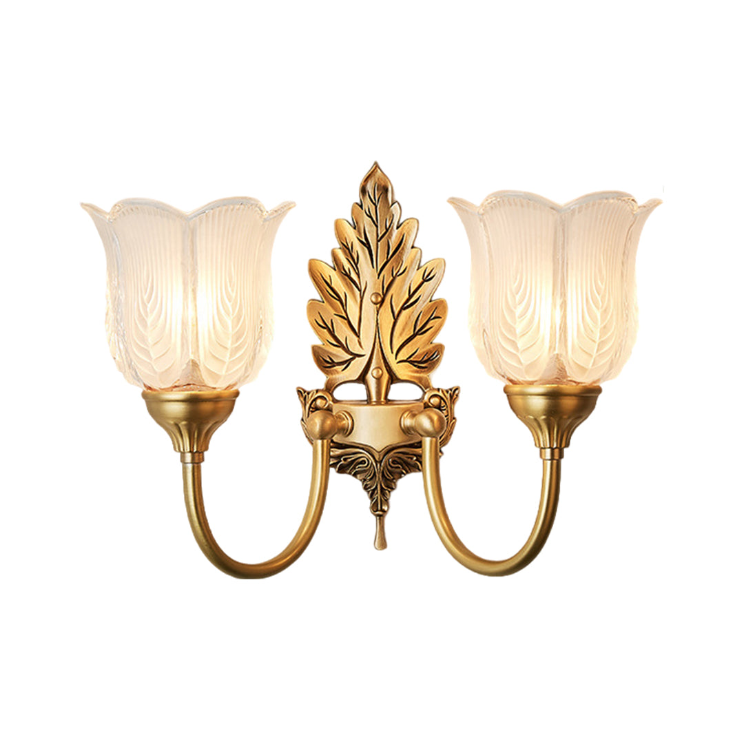 Brass Wall Light American Full Brass Artistic Bud Wall Lamp