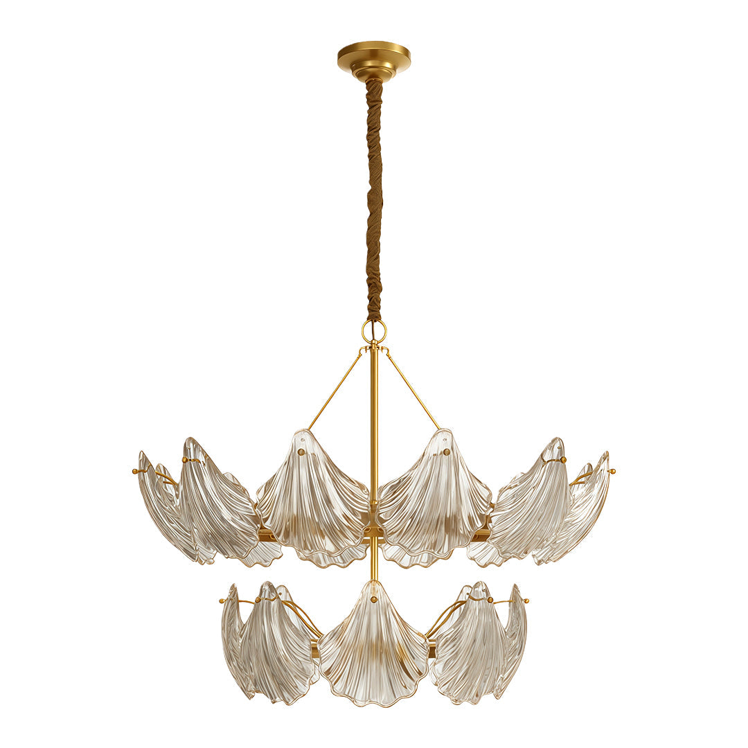 Modern Large Chandeliers Luxury Copper Glass Ceiling Light