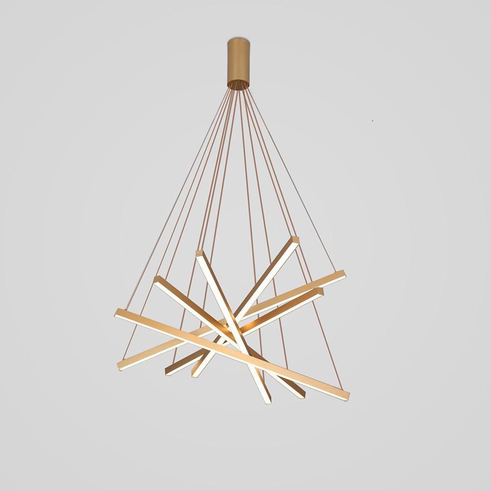 6-light Cluster Design Multiple Sticks LED Modern Chandeliers Ceiling Lights