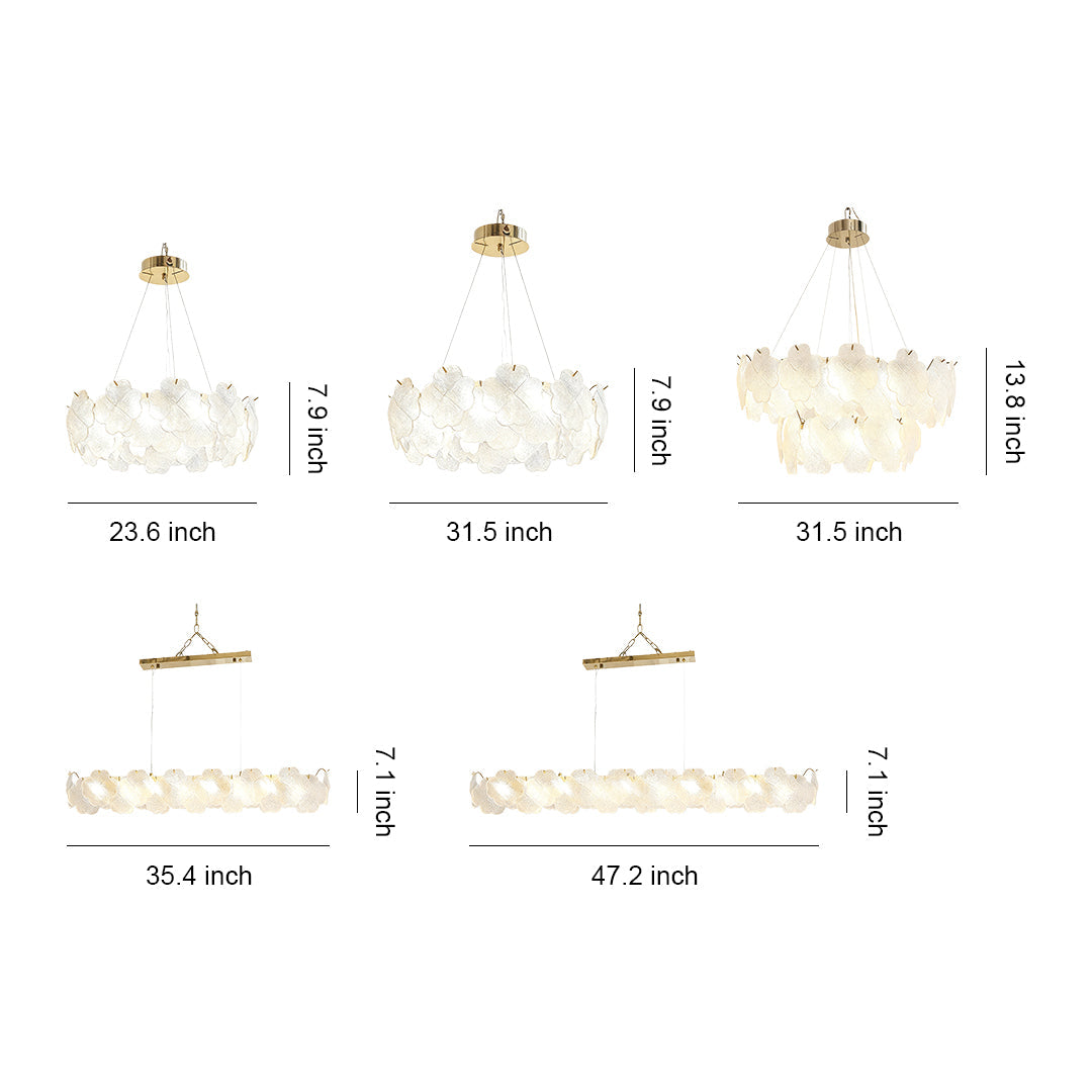 Artistic Glass Chandeliers French Flower Ceiling Lights