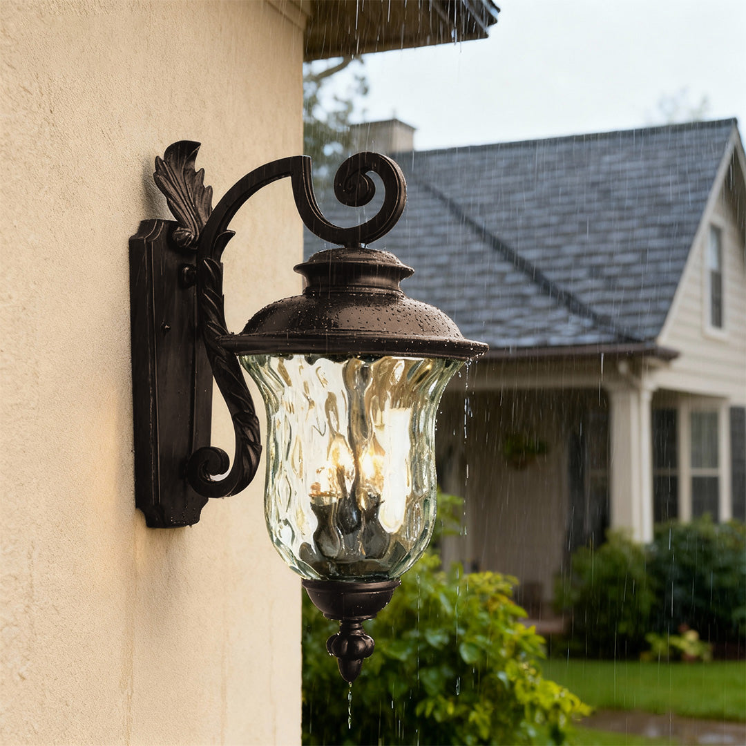 Black Exterior Wall Light Outdoor Waterproof Black Aluminum Lamp