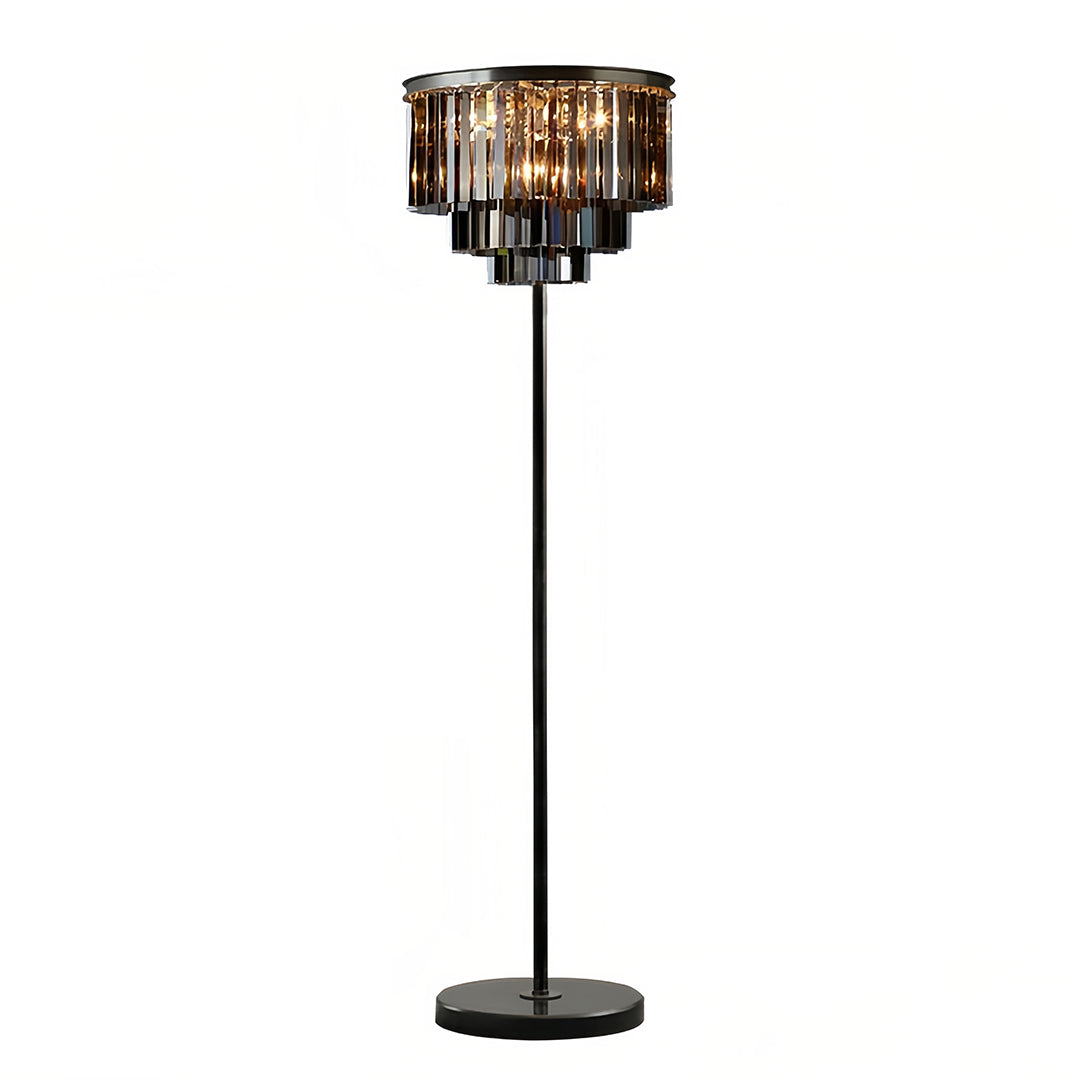Floor Crystal Lamp American Glamorous Decorative Standing Luxury Light
