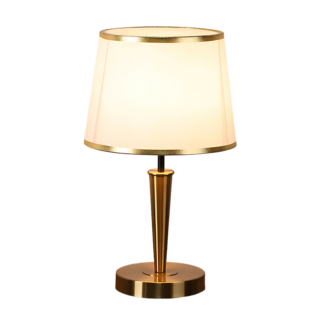 Modern Brass Table Lamps Nordic Elegant Fabric Shade Decorative Lamp
