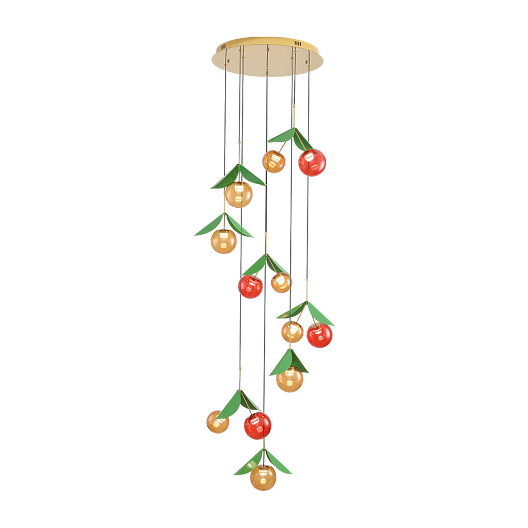 Creative Cherry LED Glass Dome Chandelier Nordic