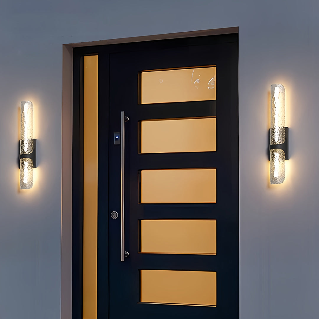 Contemporary Black Outdoor Wall Lights Waterproof LED Lamp