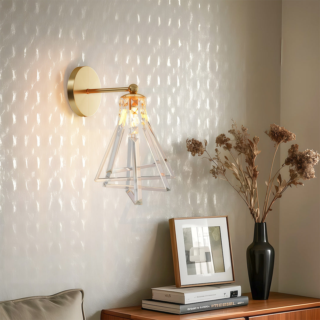 Crystal Wall Lights Modern Luxury Solid Copper Lamp
