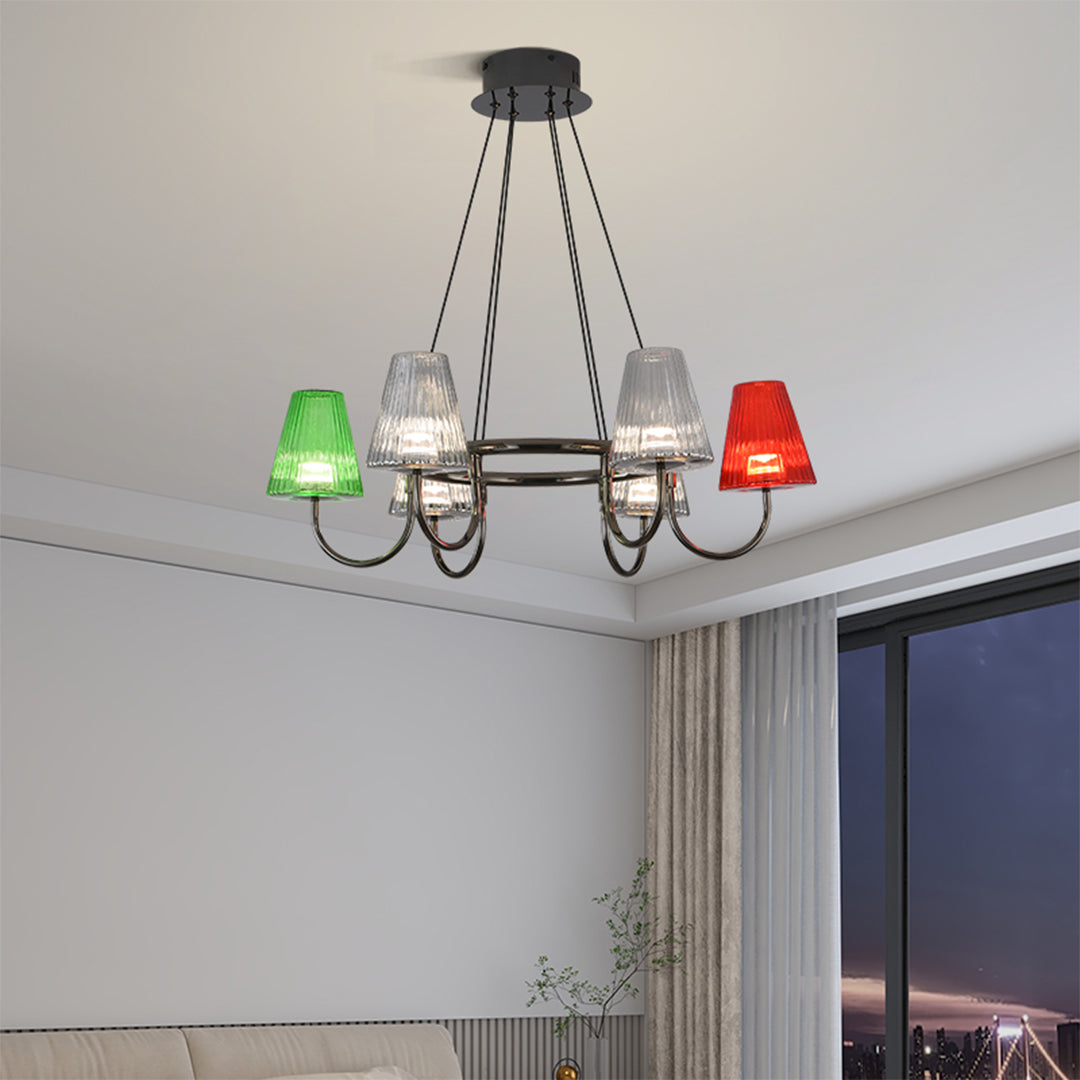 Branch LED Suspension Chandelier American Modern Glass Ceiling Lighting