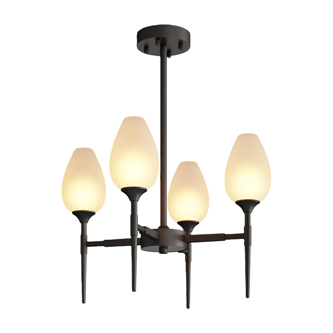 Glass Modern Chandelier Luxury Brass Minimalist Ceiling Light