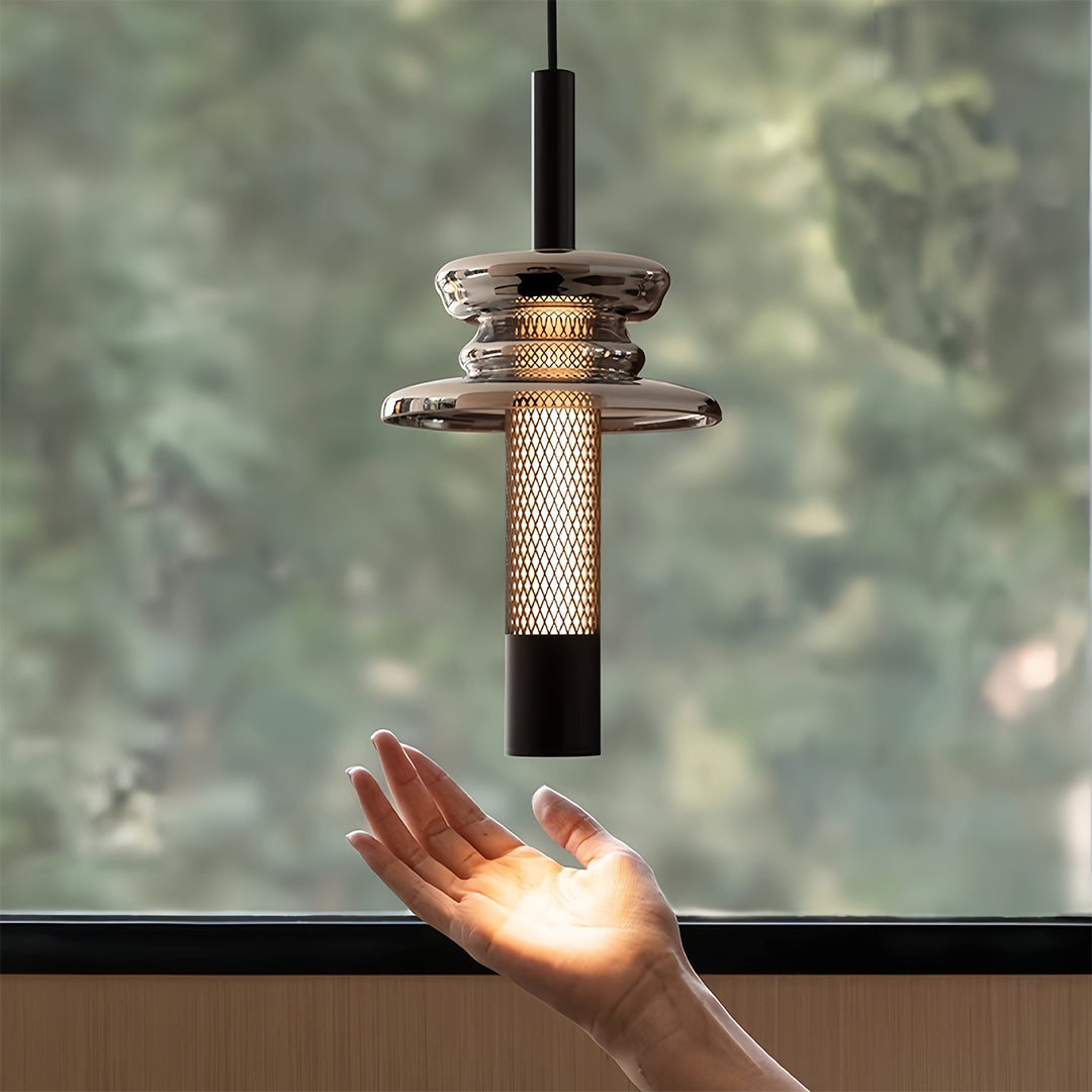 Glass Pendants Lights Minimalist Geometric Ceiling Light