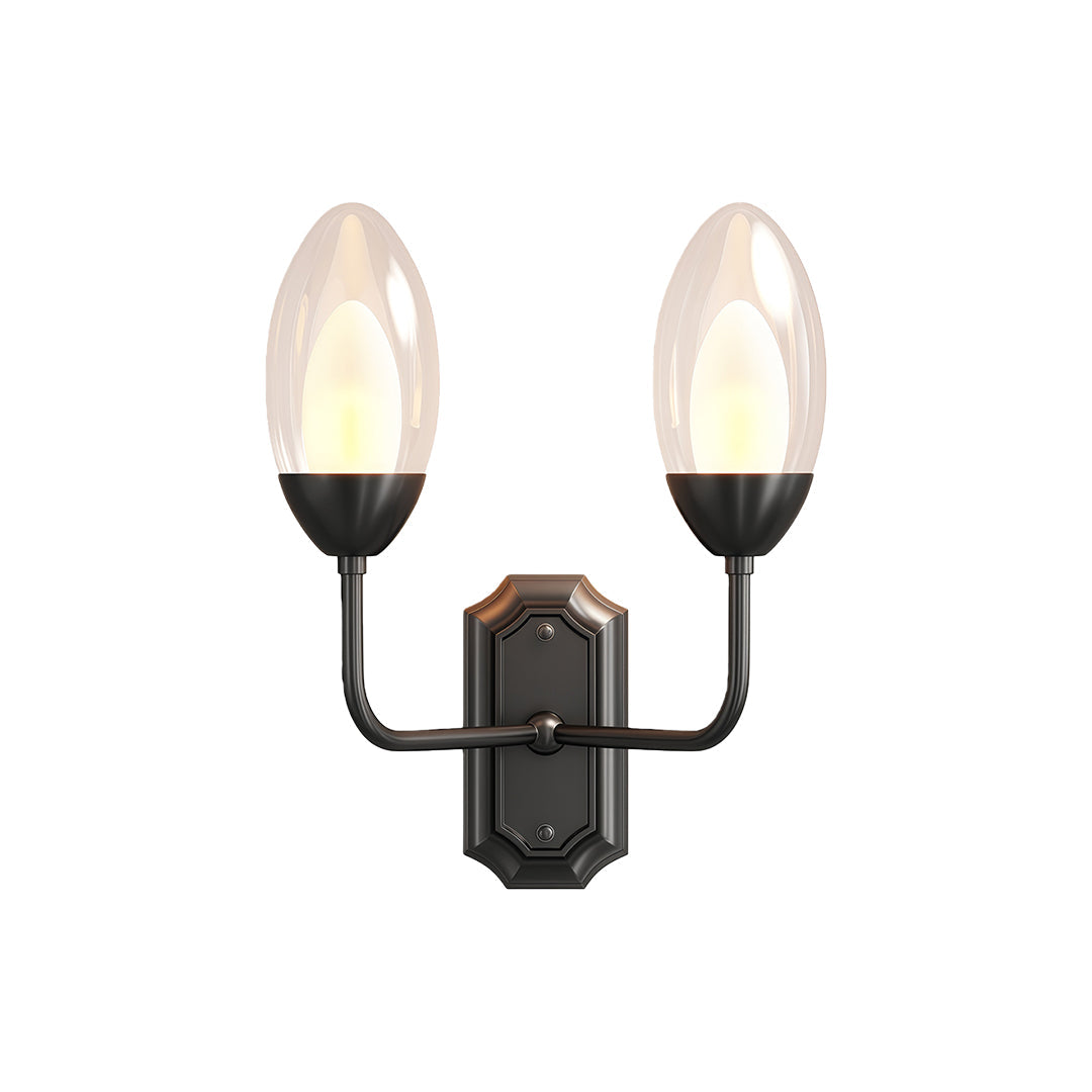 Glass Wall Light Modern Luxury Full Copper Dual Head Lamp