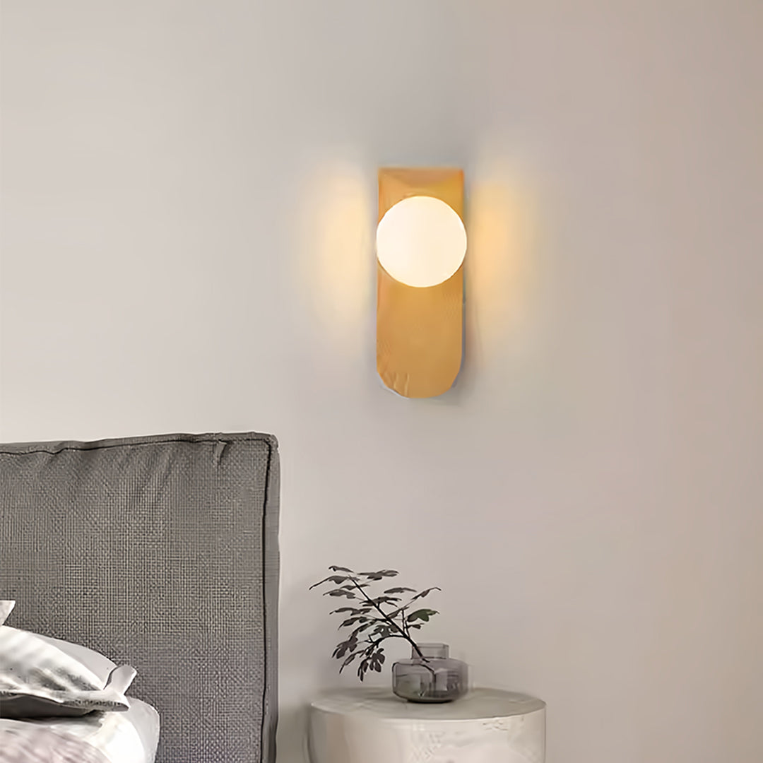 LED Lights For Wall Mid-Century Minimalist Wood Grain Wall Lights