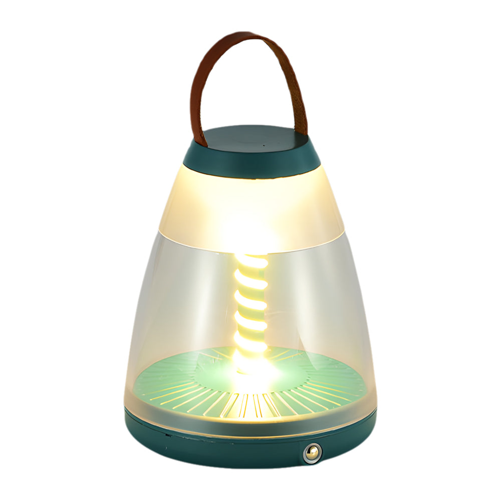 Portable Battery Powered Outdoor Table Lamps Spiral LED Portable Lamp