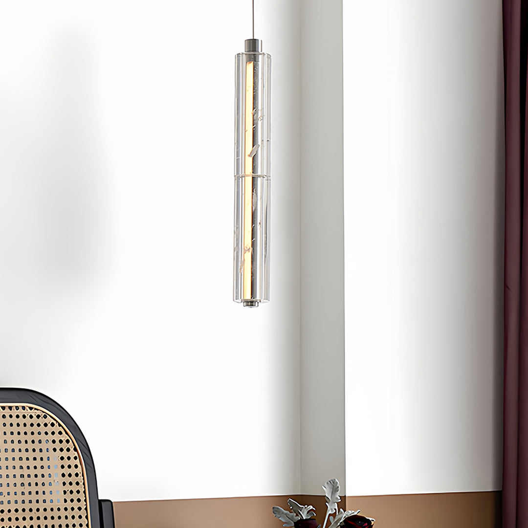 Modern Crystal Pendant Light Minimalist Linear Ceiling Light