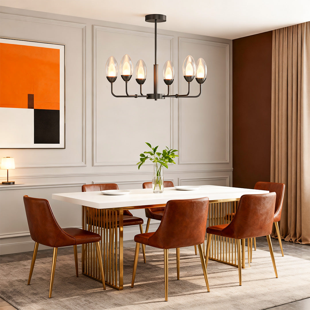 Modern Minimalist Chandelier Full Copper Luxury Ceiling Light