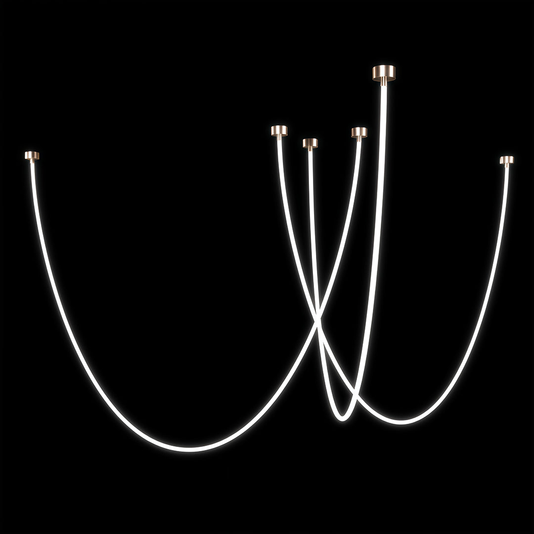 Neon Pendant Light Artistic Soft LED Linear Sceiling lights