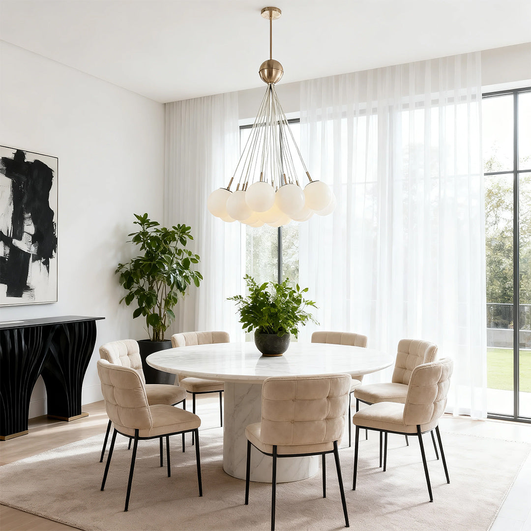 Bubble Glass Chandelier Chic Luxurious Ceiling Light Nordic Unique